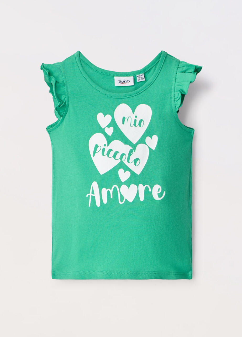 Majica bez rukava za novorođenče od čistog pamuka