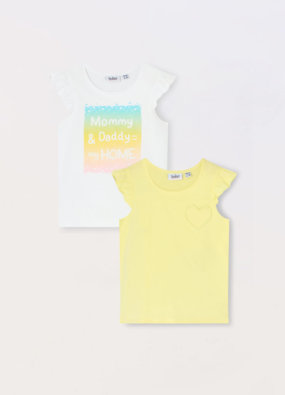 Paket od 2 majice od čistog pamučnog jerseya za bebe