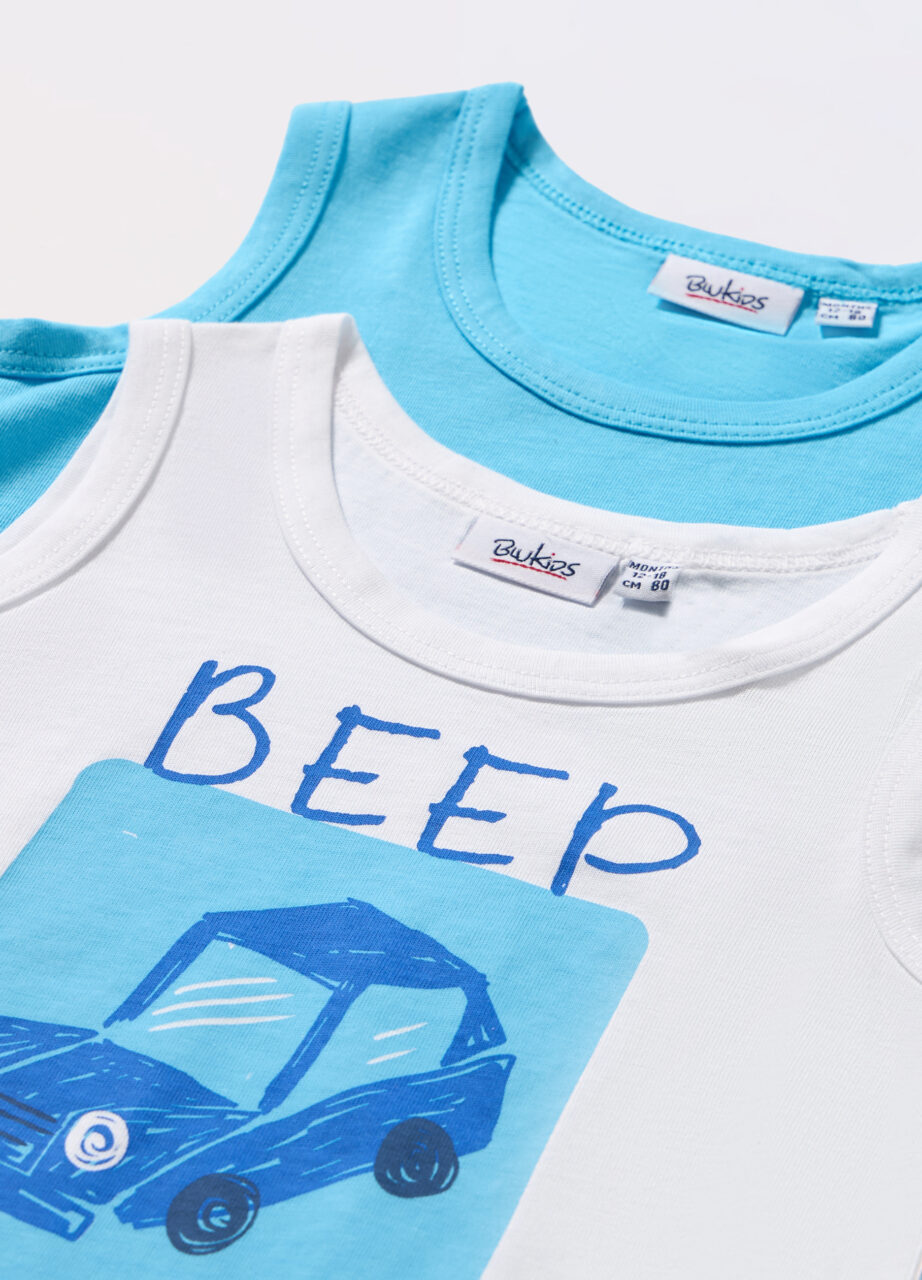 Alternative view of Paket od 2 majice bez rukava od čistog pamučnog jerseya za bebe