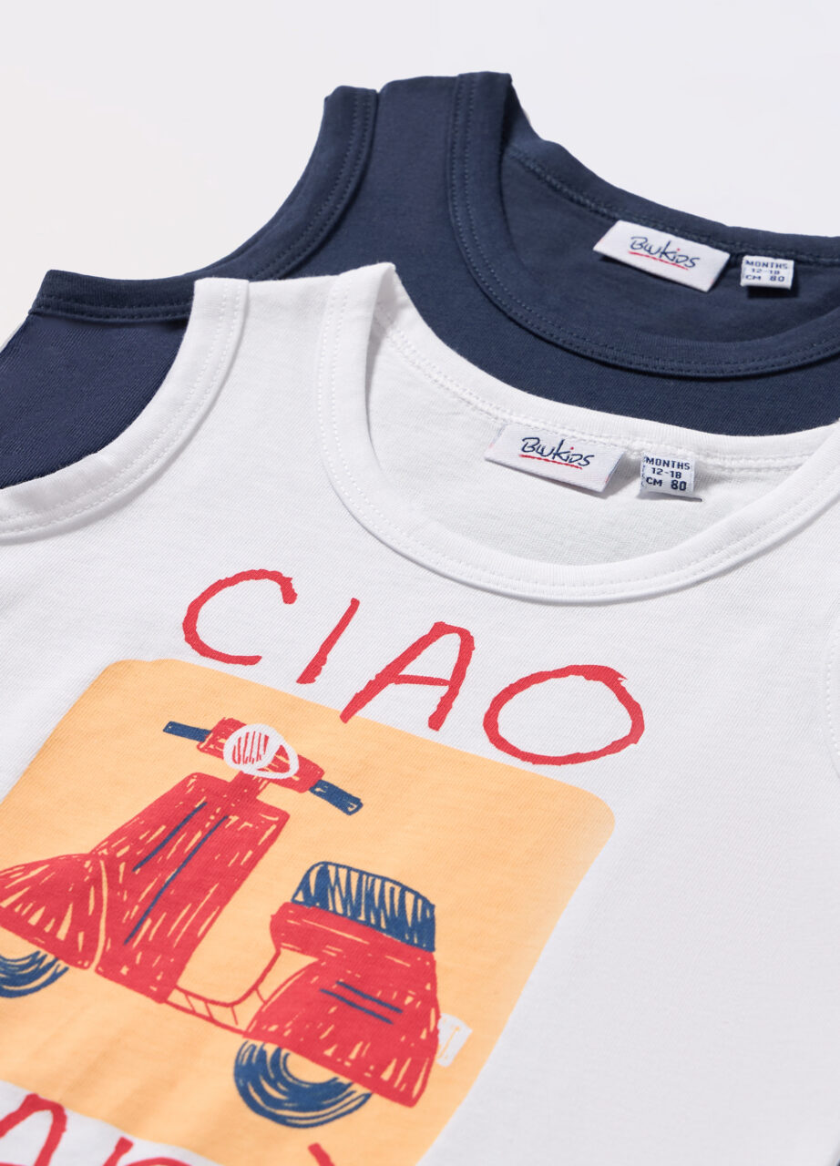 Alternative view of Paket od 2 majice bez rukava od čistog pamučnog jerseya za bebe