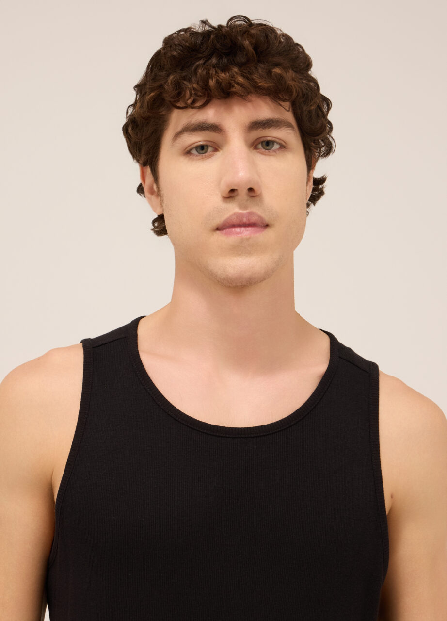 Muška rebrasta potkošulja od mješavine modala - Image 3