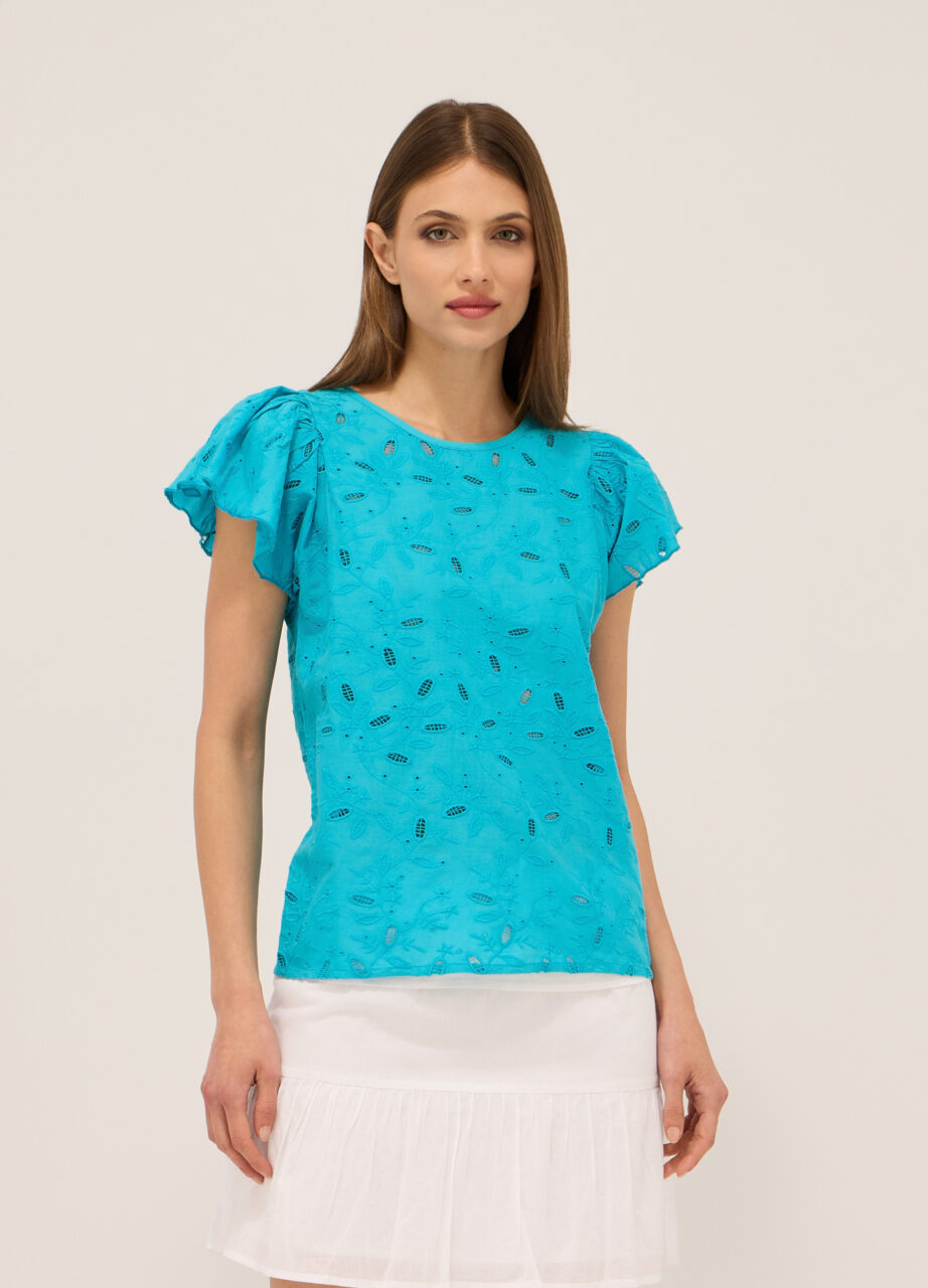 Ženska bluza od čistog pamuka s vezom