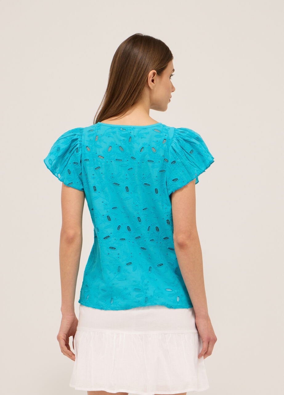 Alternative view of Ženska bluza od čistog pamuka s vezom