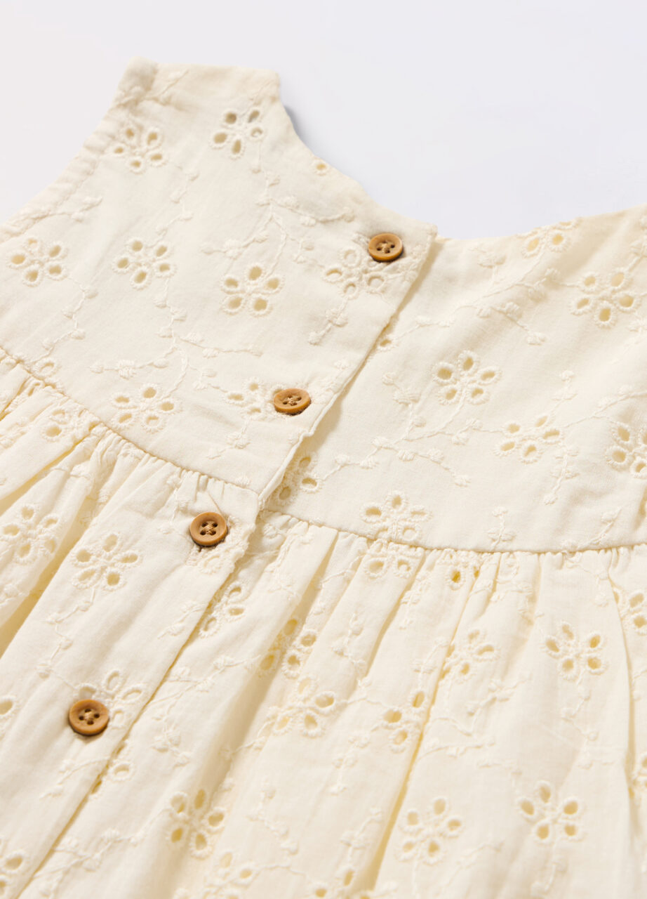 Alternative view of Haljina od čistog sangallo pamuka za bebe djevojčice