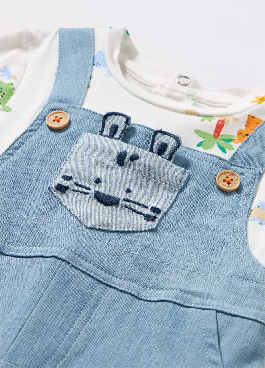 Alternative view of Kombinezon od rastezljivog pamučnog jerseya za bebe dječake