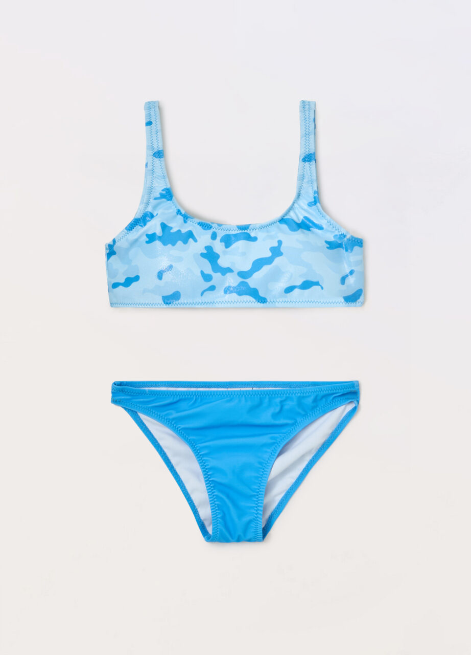 Bikini kupaći kostim s maskirnim uzorkom za djevojčicu