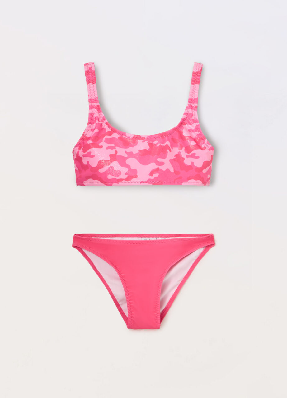 Bikini kupaći kostim s maskirnim uzorkom za djevojčicu