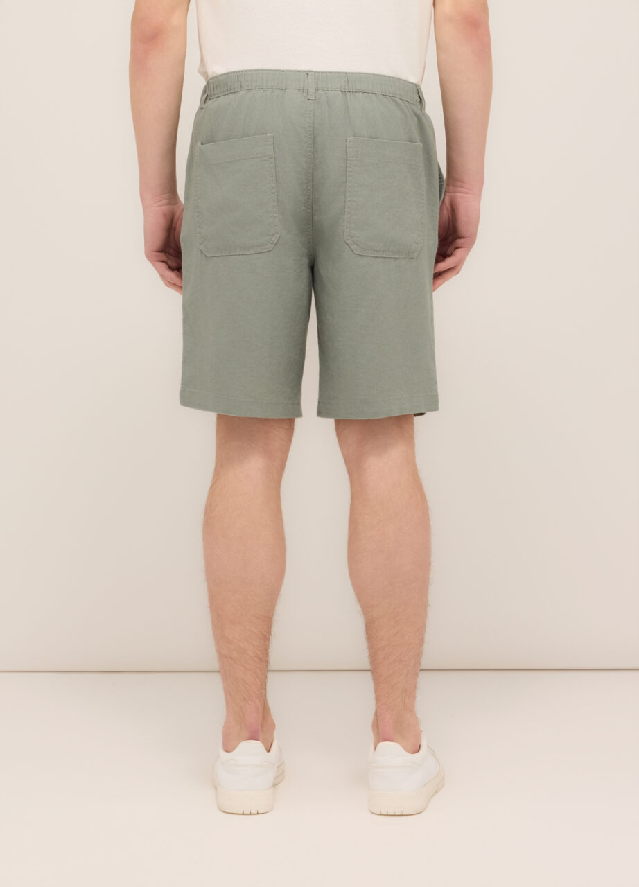 Alternative view of Muške bermude od lana i viskoze