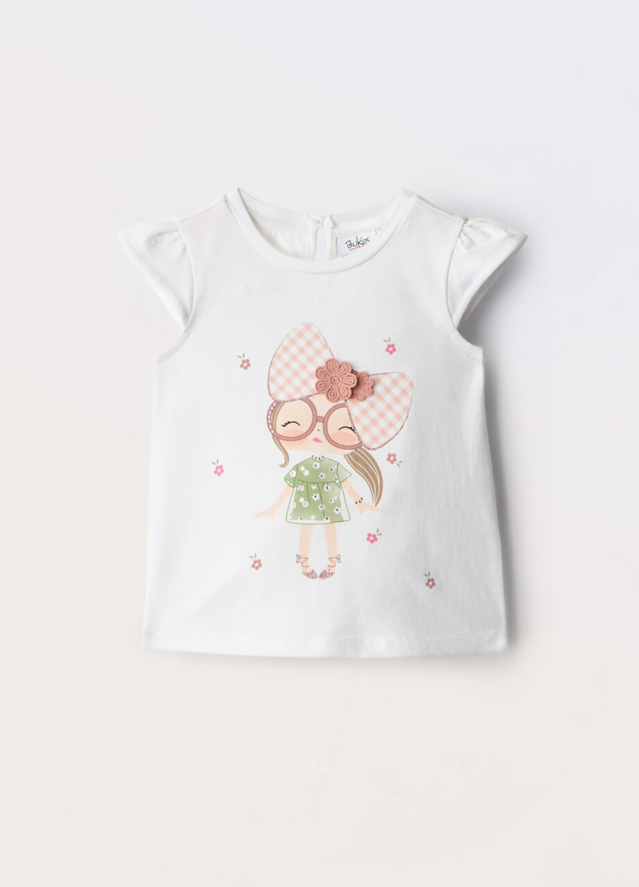 Majica u jerseyu od rastezljivog pamuka za novorođenče (djevojčica)