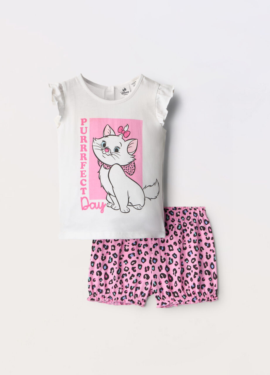 Set kratke pidžame u jerseyu od čistog pamuka za novorođenče (djevojčica)