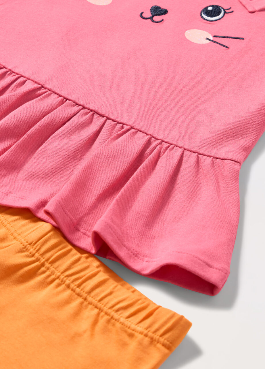 Alternative view of Trenerka set u jerseyu od čistog pamuka za novorođenče (djevojčica)