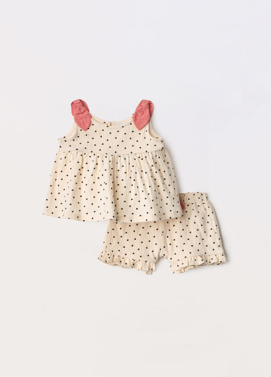 Trenerka set od mješavine pamuka za novorođenče (djevojčica)