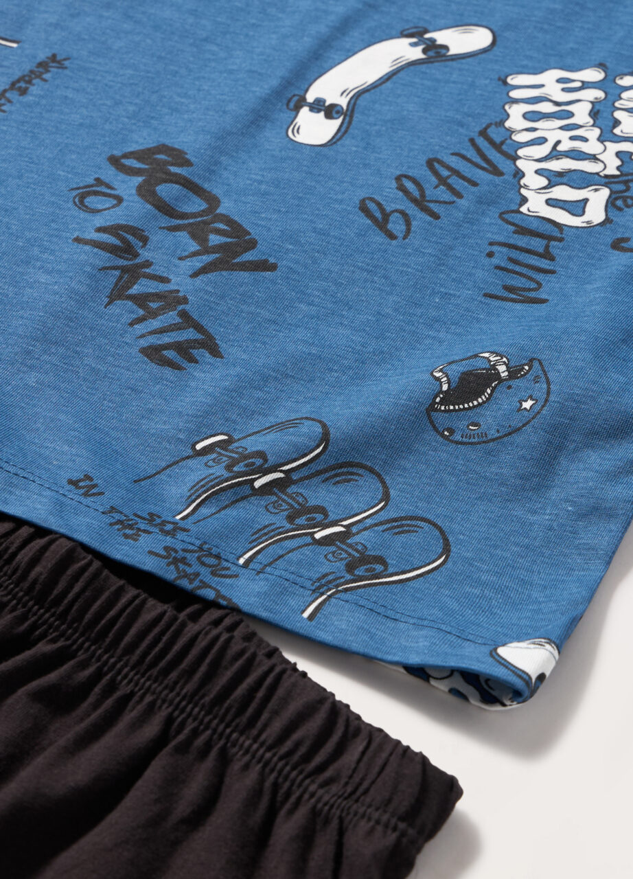 Alternative view of Set duge pidžame u jerseyu od čistog pamuka za dječaka