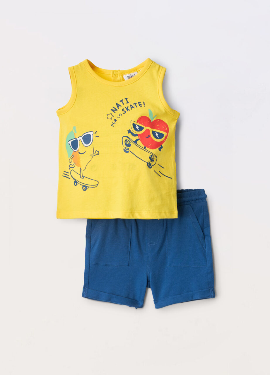 Trenerka set u jerseyu od čistog pamuka za novorođenče