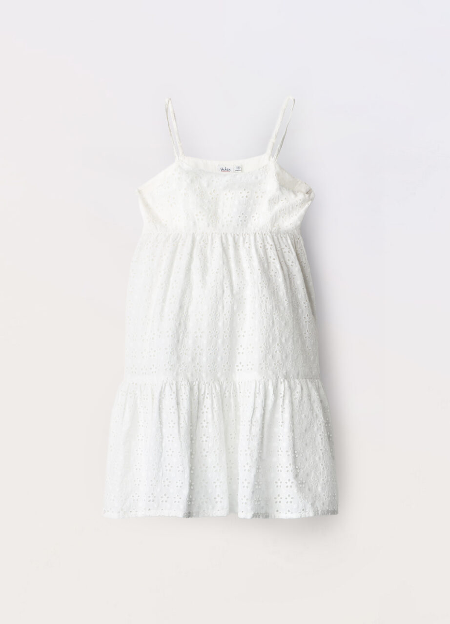 Haljina od čistog pamuka sangallo za djevojčicu