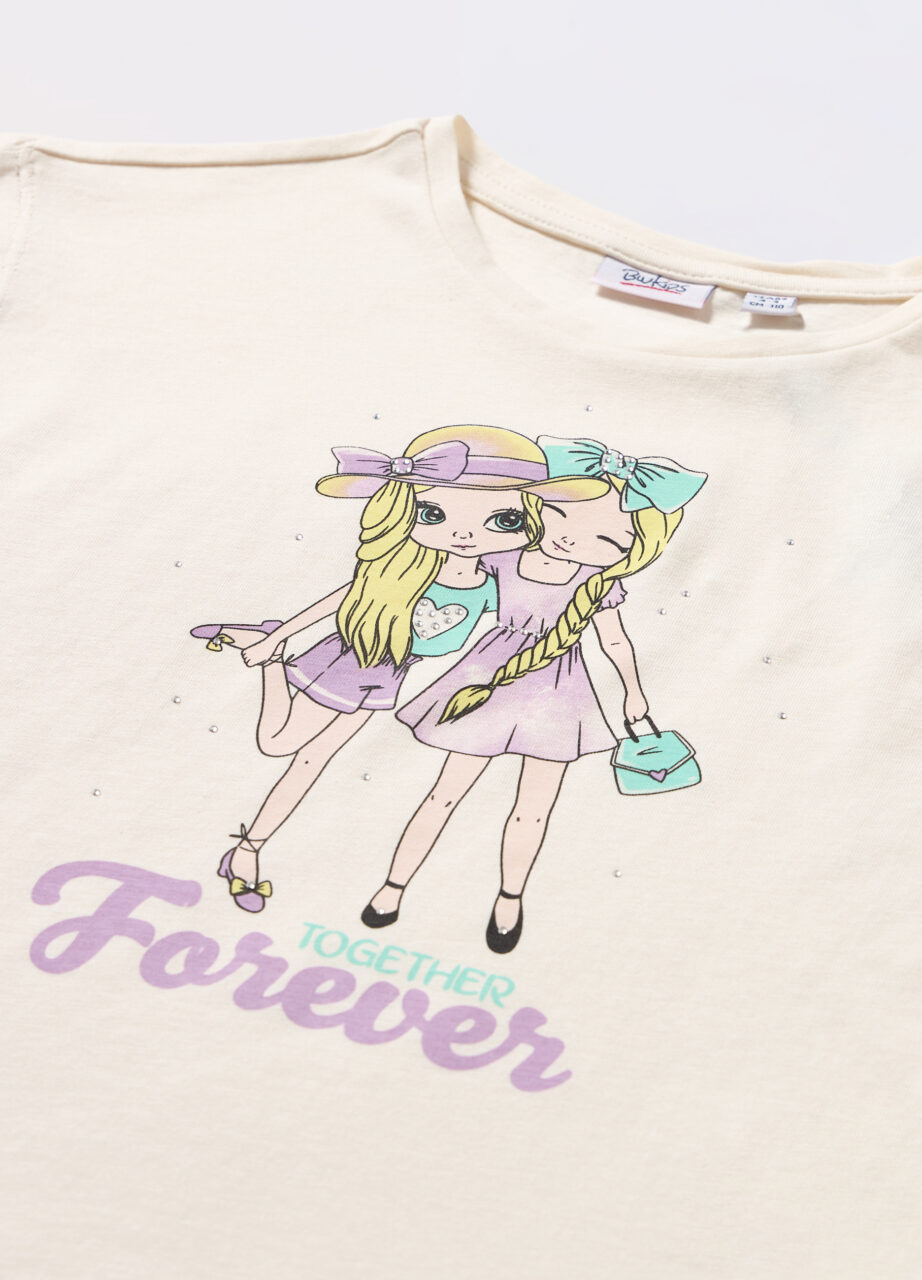 Alternative view of Majica u jerseyu od čistog pamuka za djevojčicu