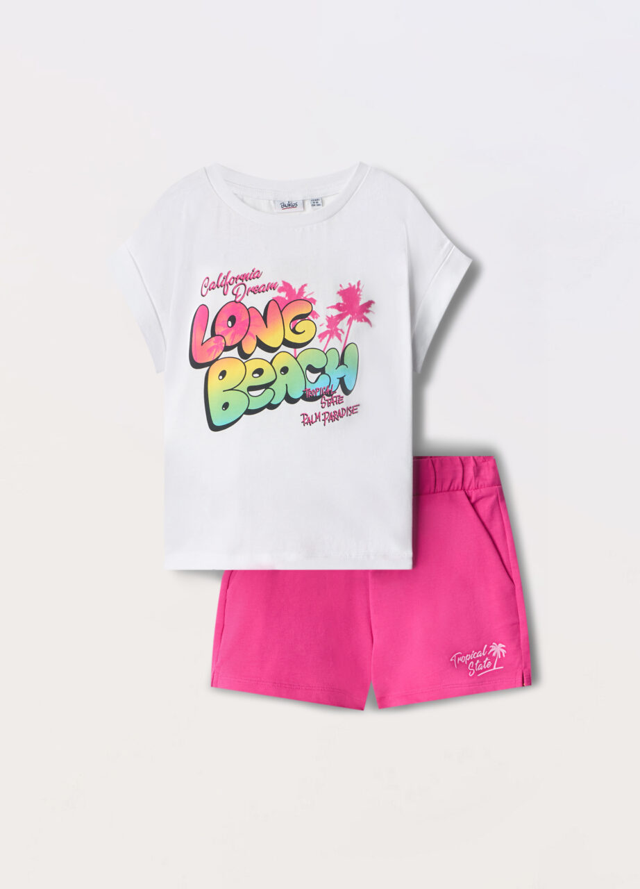 Trenerka set u jerseyu od čistog pamuka za djevojčicu