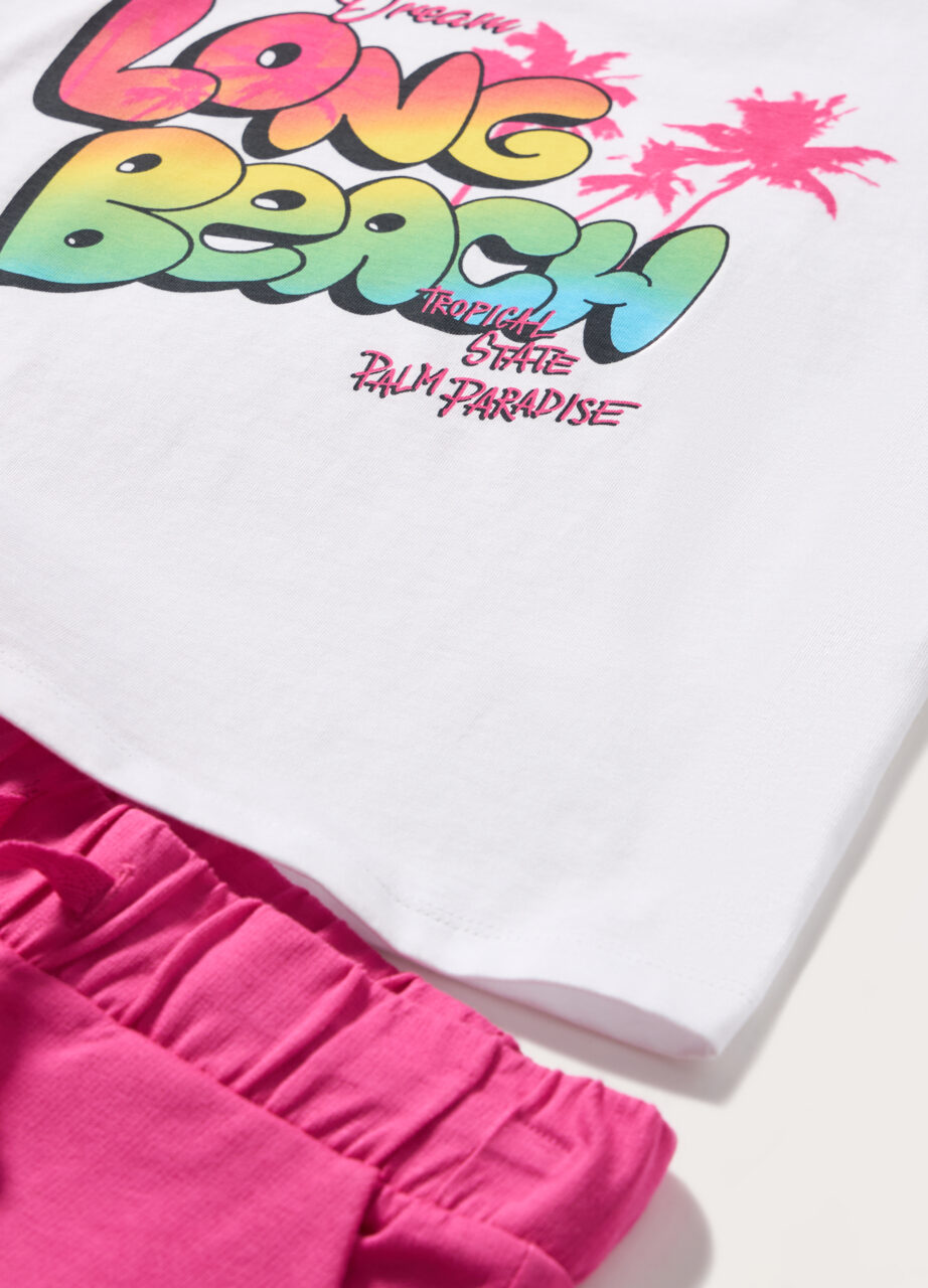 Alternative view of Trenerka set u jerseyu od čistog pamuka za djevojčicu