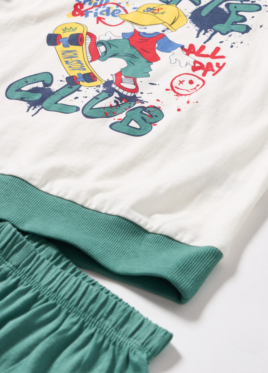 Alternative view of Set dugih pidžama od čistog pamuka za dječaka