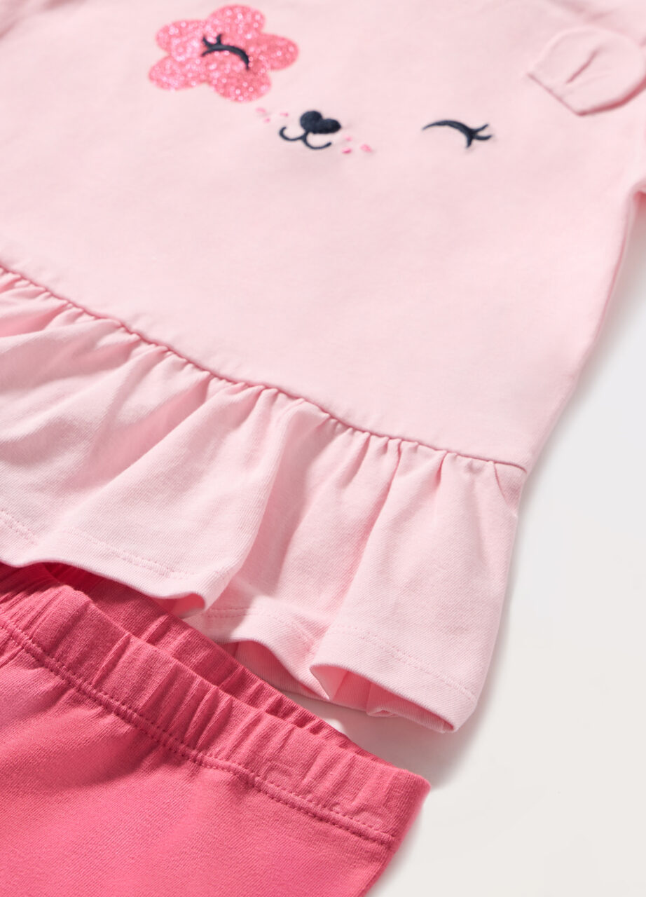 Alternative view of Trenerka set u jerseyu od rastezljivog pamuka za novorođenče (djevojčica)