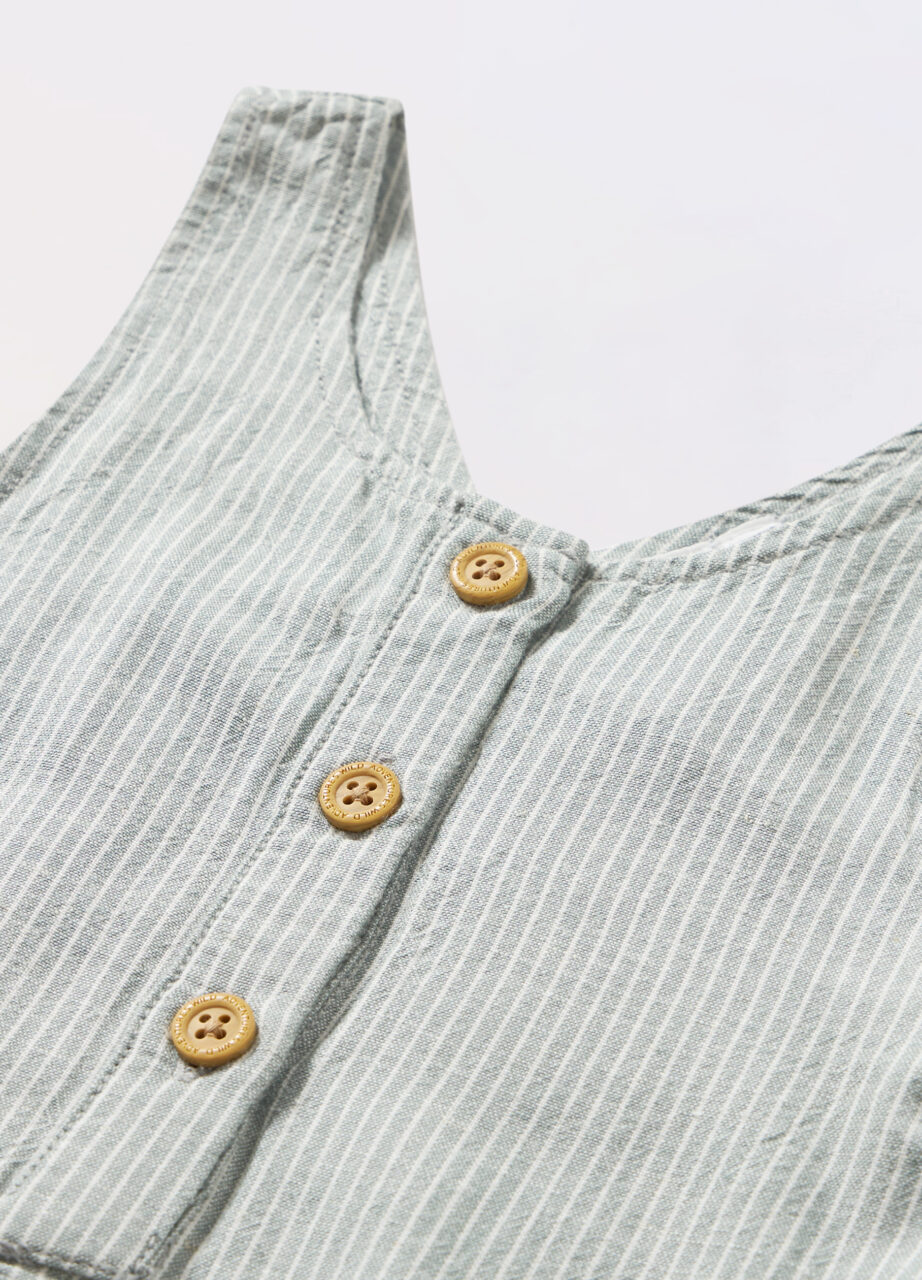 Alternative view of Trakasta suknja od mješavine lana sa prugama za novorođenče