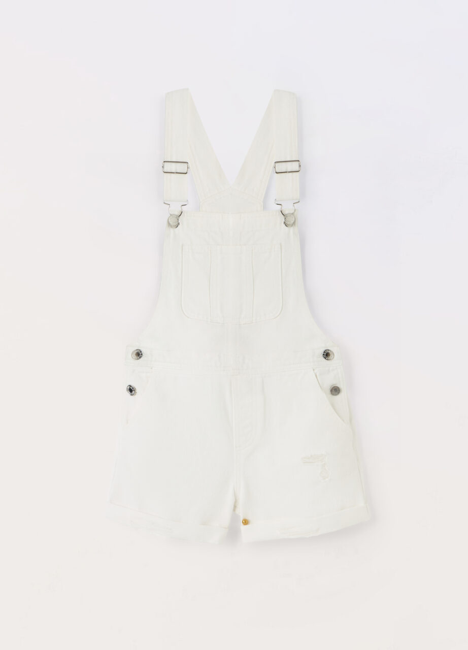 Trakasta suknja od trapera od čistog pamuka za djevojčicu