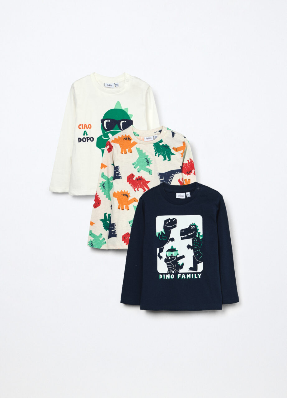 Paket od 3 majice od jersey čistog pamuka za bebu dječaka