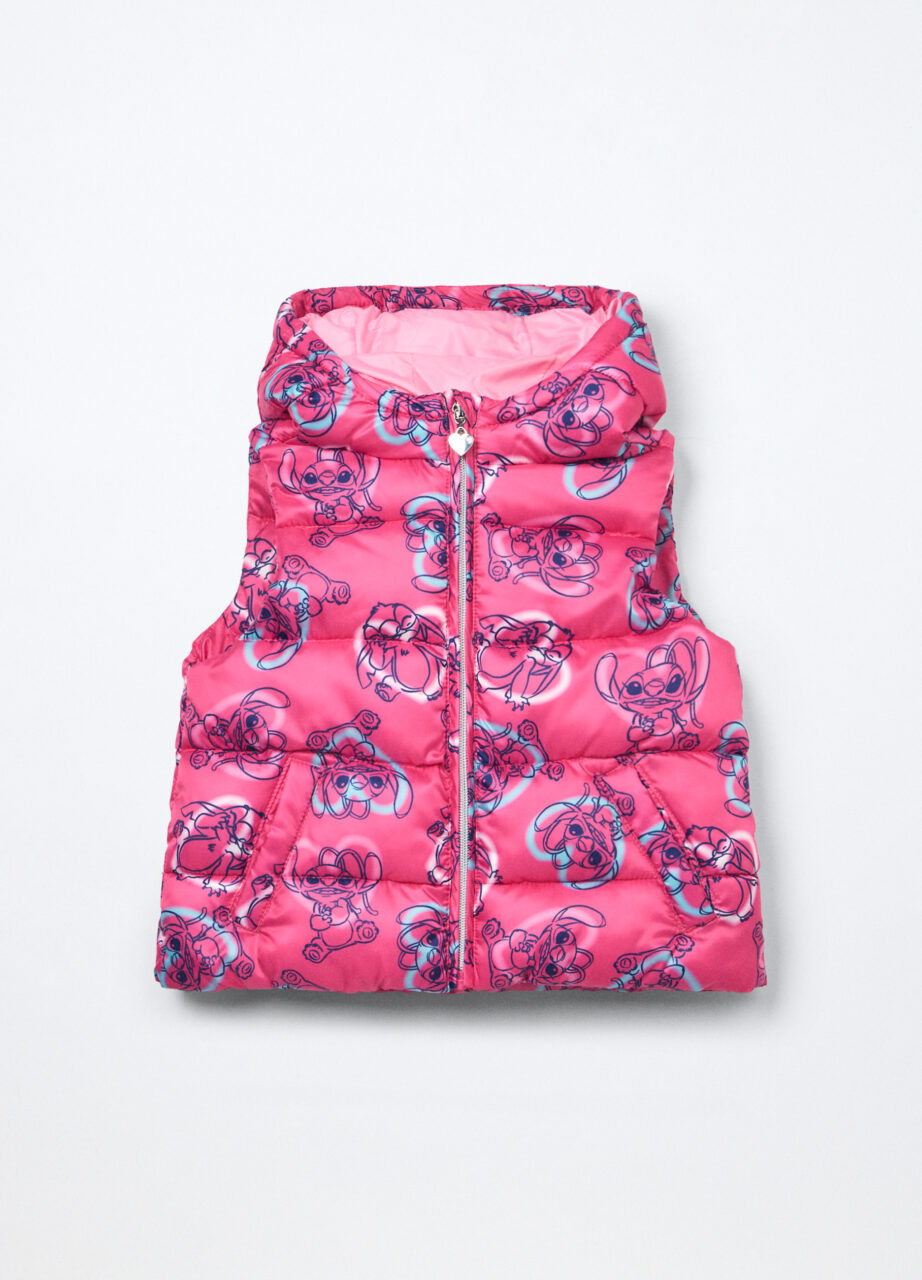 Podstavljeni prsluk s kapuljačom za djevojčice