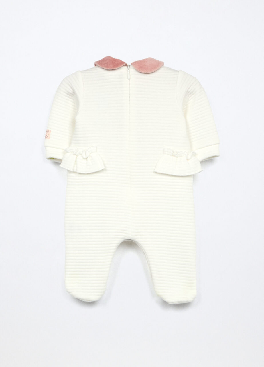 Alternative view of Jednodijelni kombinezon od prošivene tkanine s mješavinom pamuka za bebu djevojčicu