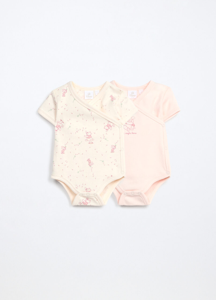 Paket od 2  bodija od čistog pamučnog interlok materijala za bebe