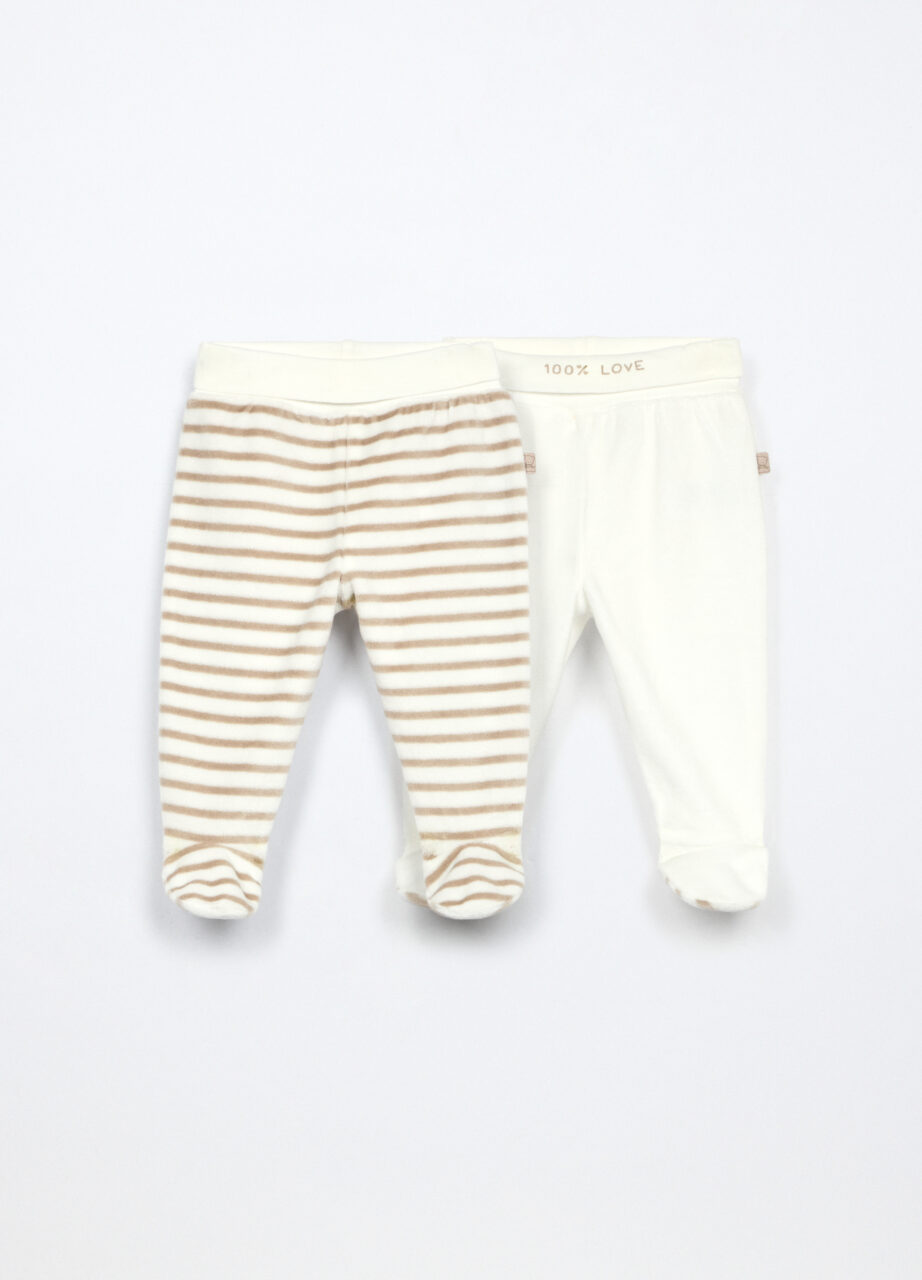 Paket od 2 donja dijela od čistog pamučnog interlok materijala za bebe