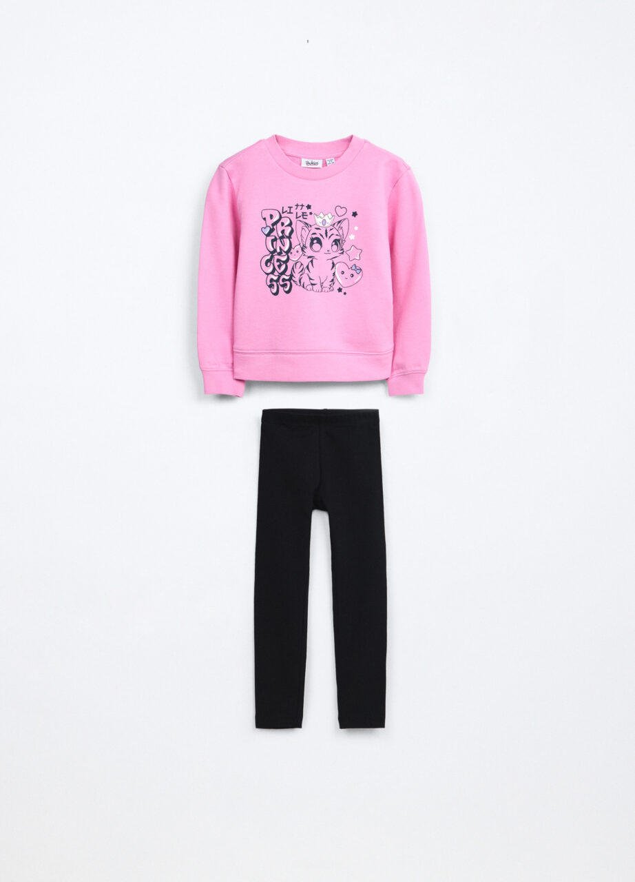 Set od french terry čistog pamuka za djevojčicu