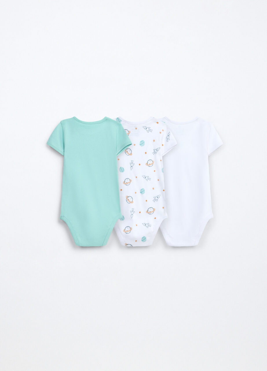 Alternative view of Paket od 3 bodija od čistog pamuka za bebe