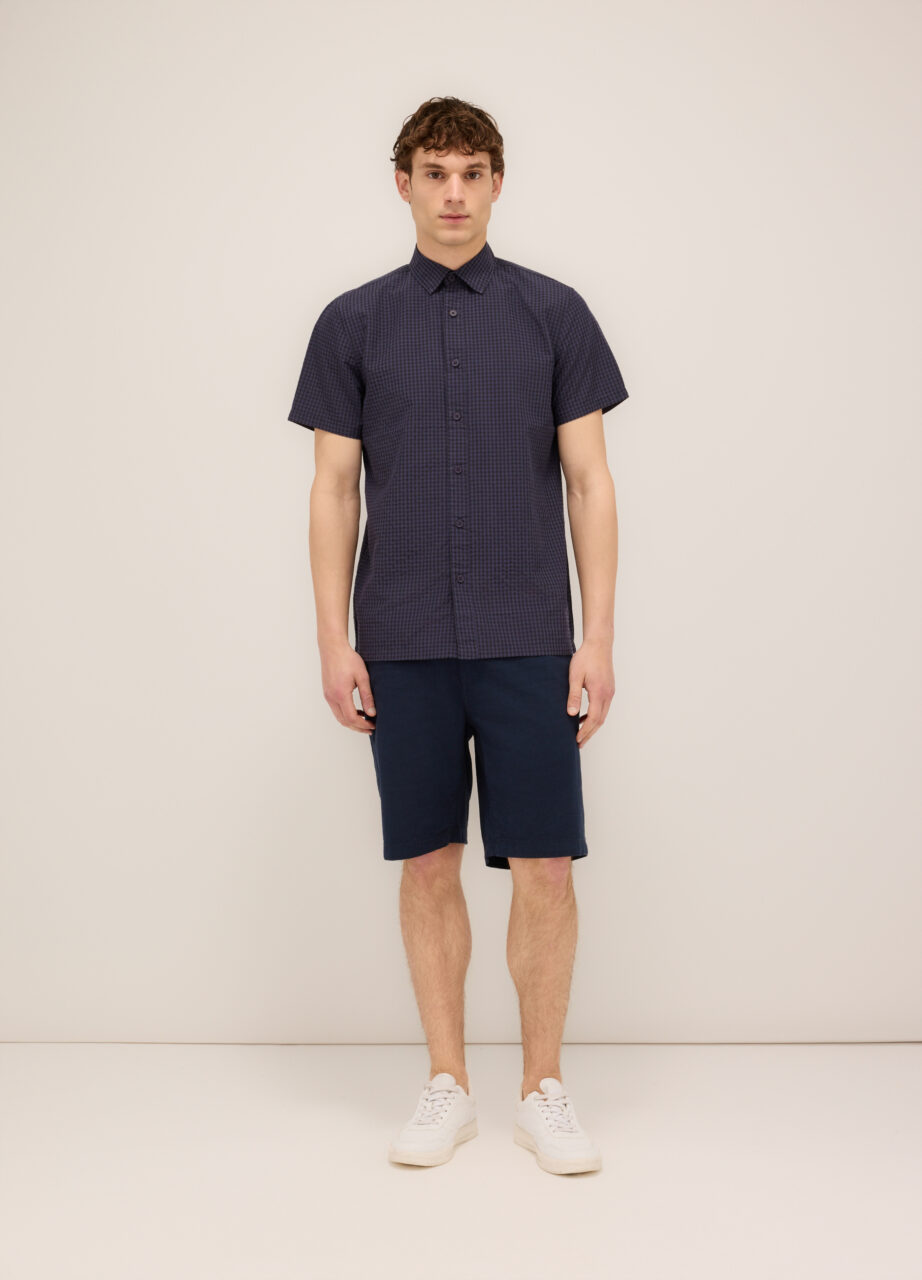 Muške bermude od rastezljivog pamuka i lana