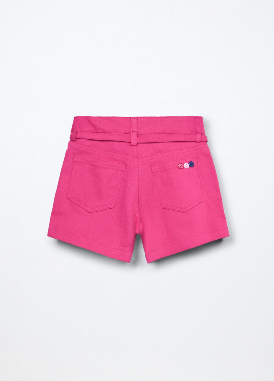 Alternative view of Šorc od rastezljivog pamučnog kepera za djevojčice