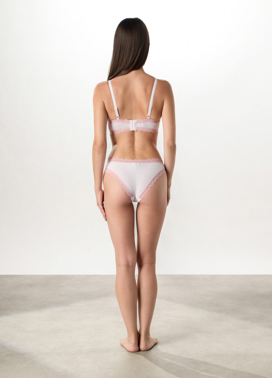 Alternative view of Trokutasti bralette grudnjak od mješavine modala s rebrastim uzorkom