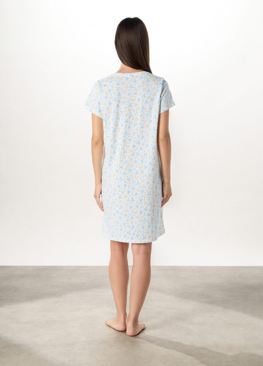 Alternative view of Ženska pamučna spavaćica s kratkim rukavima