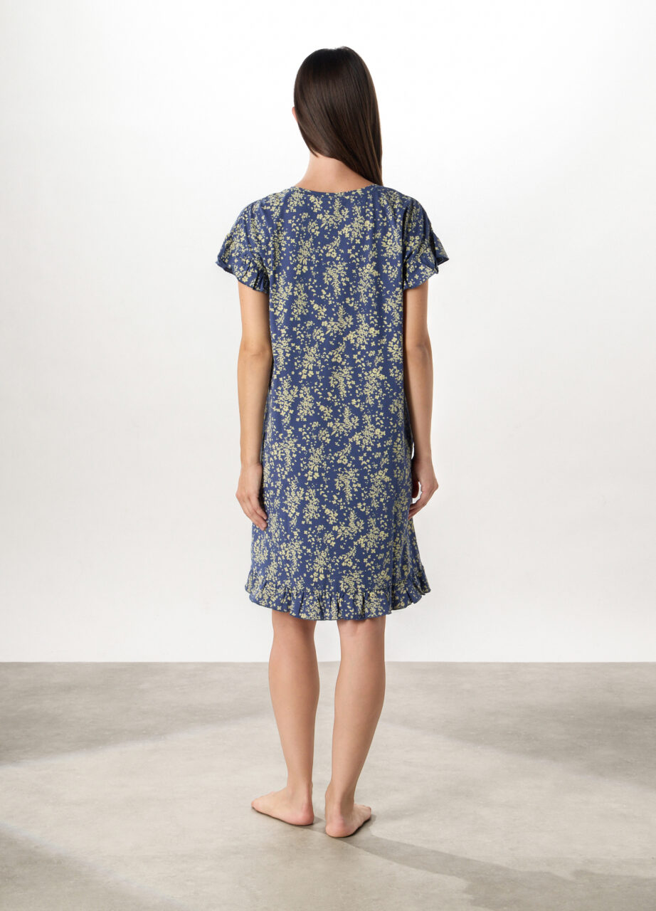 Alternative view of Ženska pamučna spavaćica s kratkim rukavima