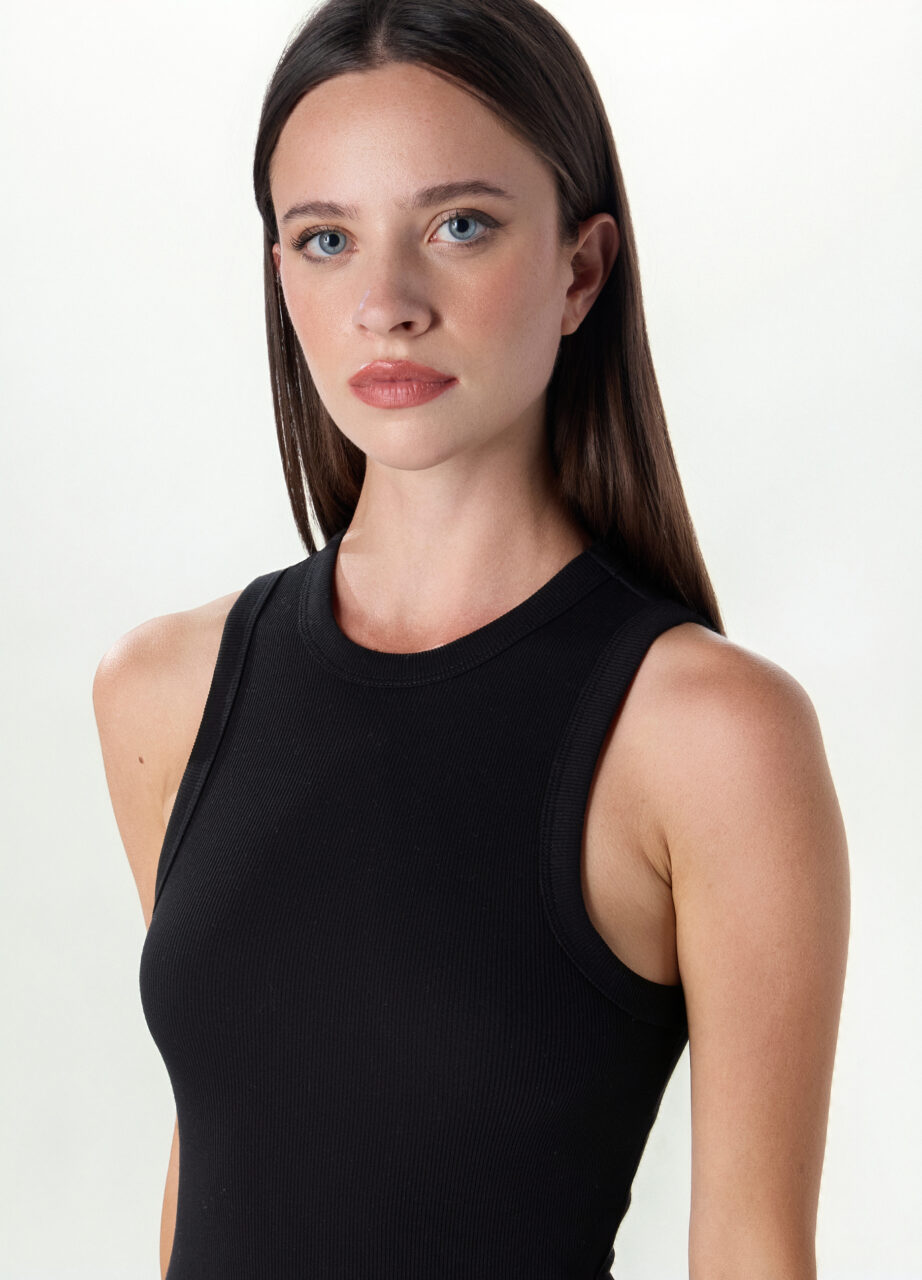 Ženska potkošulja od rebrastog rastezljivog pamuka - Image 3