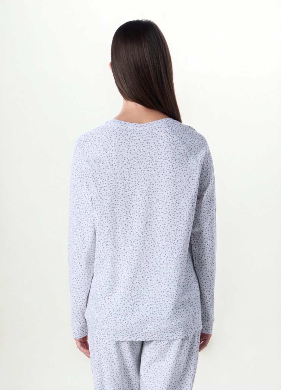Alternative view of Gornji dio pidžame od pamuka s dugim rukavima za žene