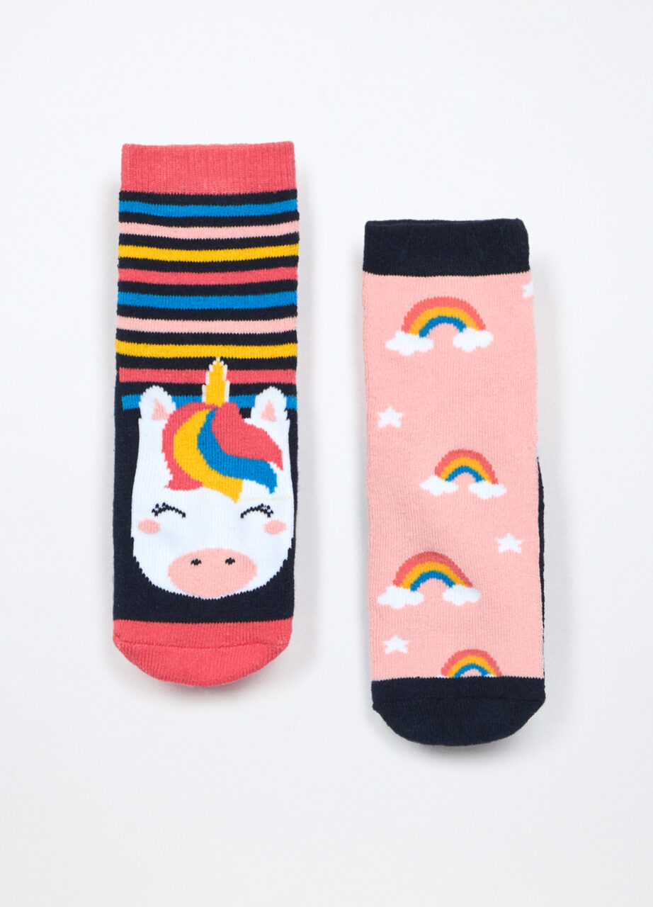 Alternative view of Paket od 2 para antikliznih čarapa od mješavine pamuka za djevojčice