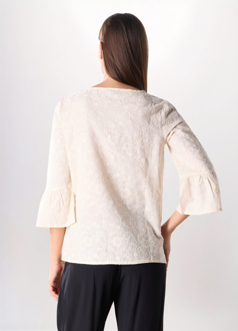 Alternative view of Bluza od čistog pamuka za žene