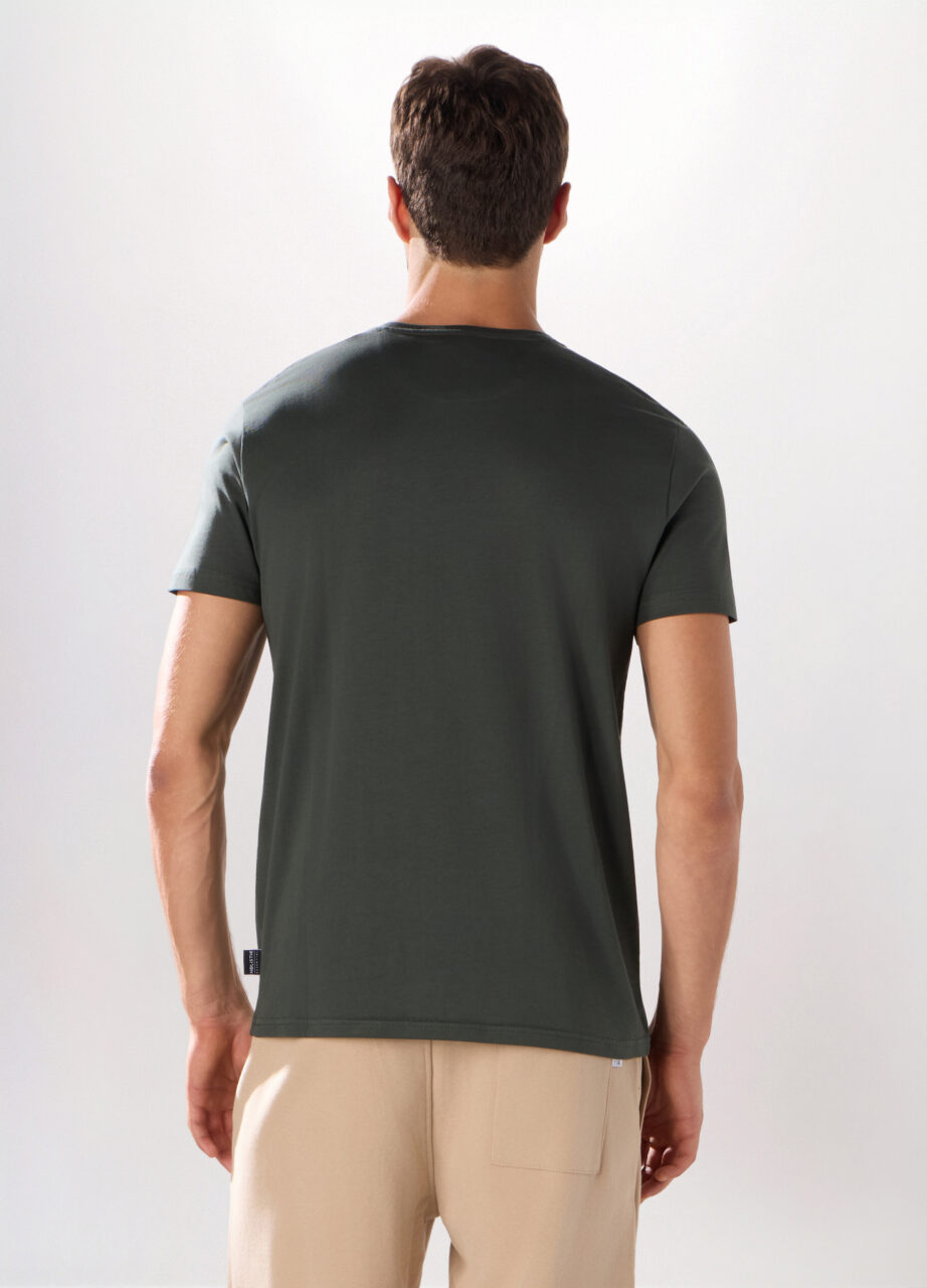 Alternative view of Majica s okruglim izrezom regular kroja od pamuka za muškarce