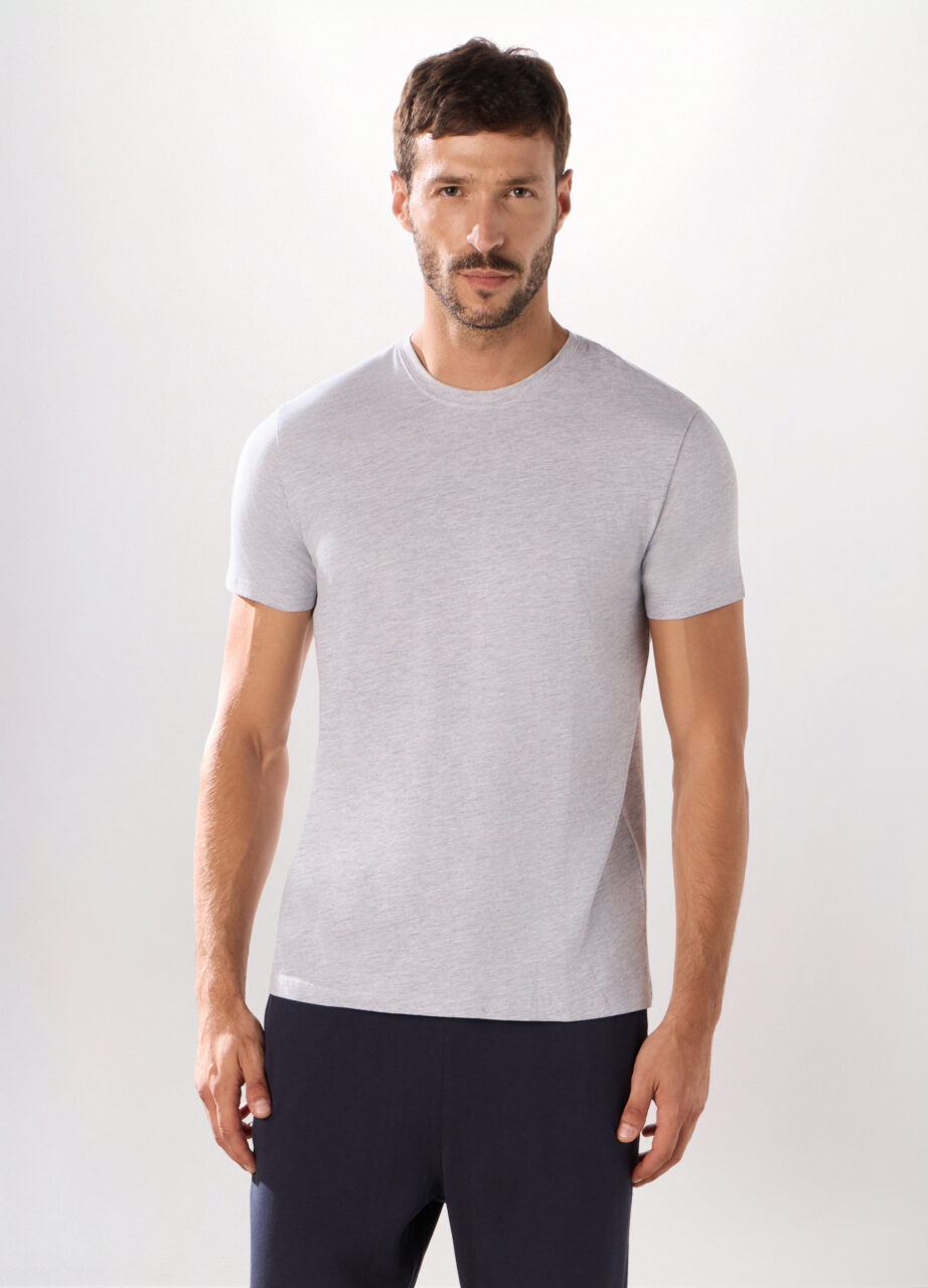 Muška majica s okruglim izrezom od mješavine pamuka