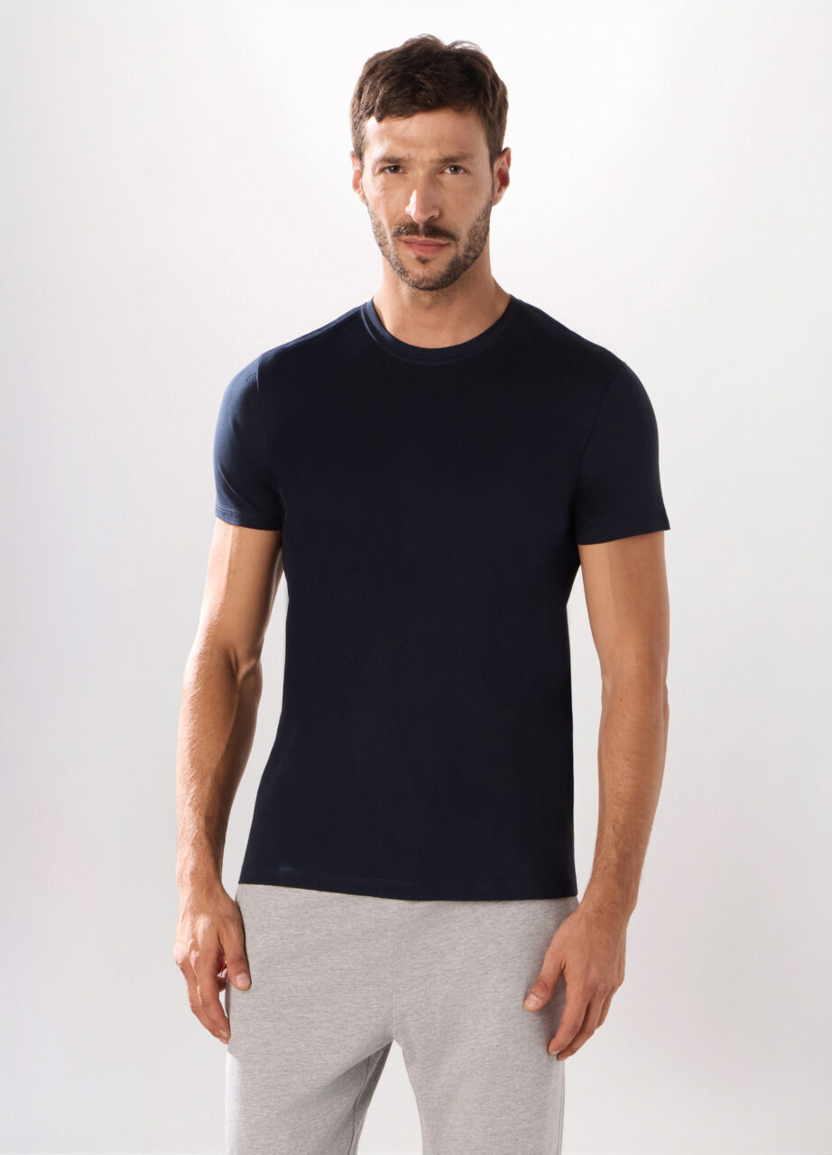 Muška majica s okruglim izrezom od mješavine pamuka