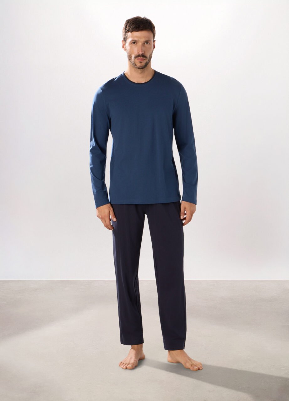 Muška dvobojna duga pidžama od čistog pamuka