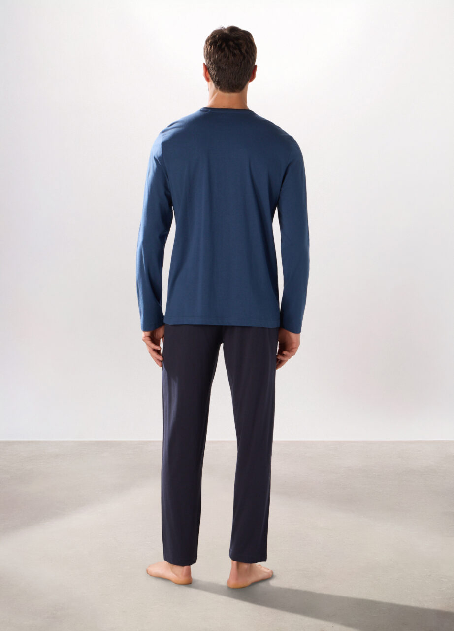 Alternative view of Muška dvobojna duga pidžama od čistog pamuka