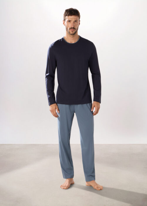 Muška dvobojna duga pidžama od čistog pamuka