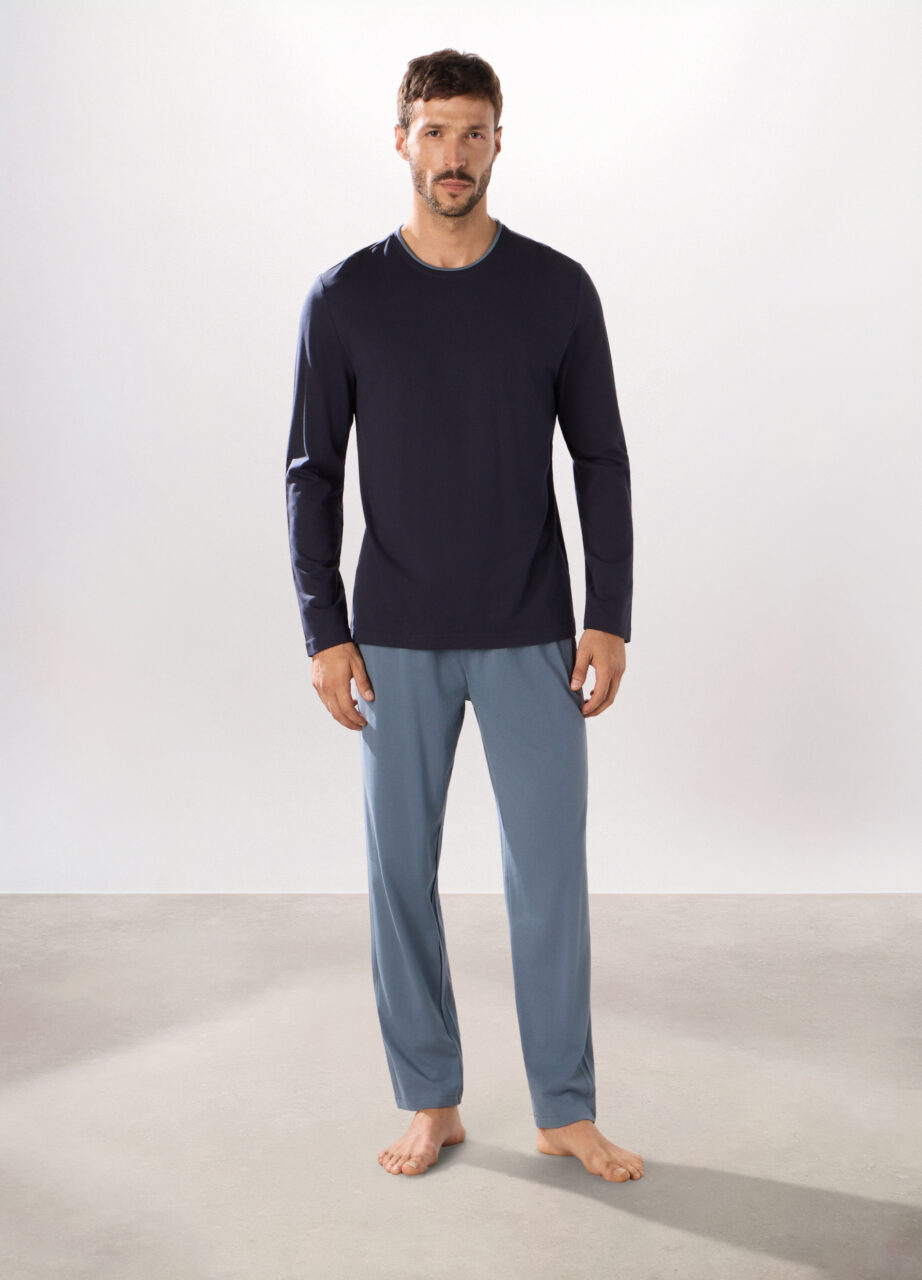 Muška dvobojna duga pidžama od čistog pamuka