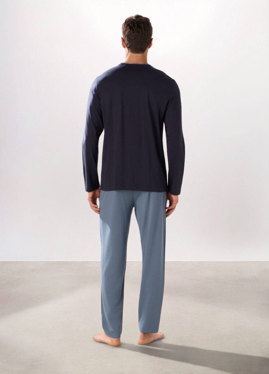 Alternative view of Muška dvobojna duga pidžama od čistog pamuka